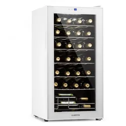 Shiraz 28 Uno Weinkühlschrank 74l 28Fl Touch-Bedienfeld  5-18°C Weiß 28 Flaschen 1 Kühlzone