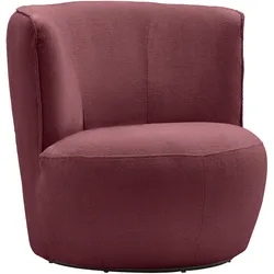 Sessel Jasima Bordeaux/Schwarz drehbar
