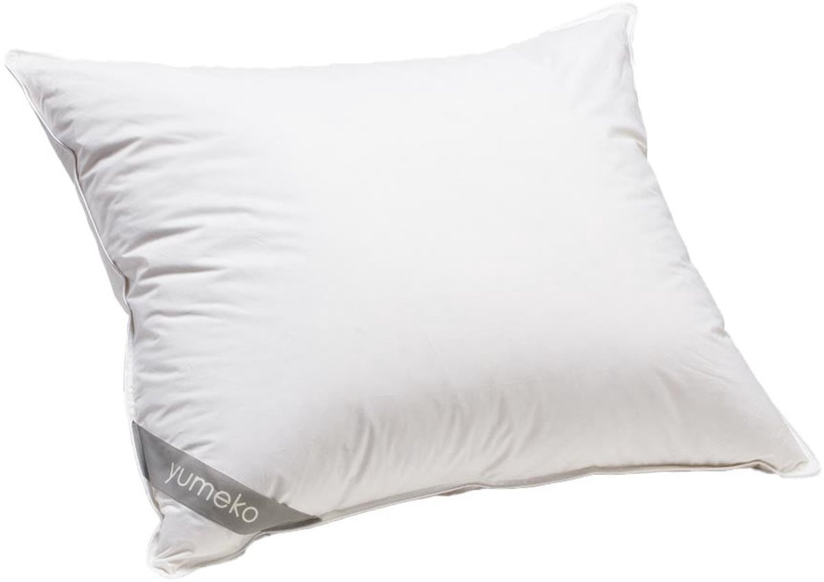 Yumeko Hoofdkussen van gerecycled halfdons, 2-kamer, 60 x 70 cm, medium, Biologisch & ecologisch
