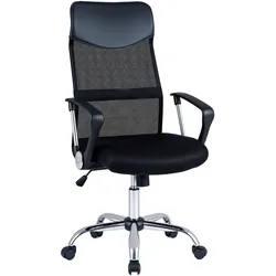 COSTWAY Bürostuhl, Ergonomisch, Höhenverstellbar mit Wippfunktion, Netz, Drehbar mit hoher Rückenlehne und Armlehnen