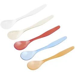 6x Fackelmann Eierlöffel Kst.bunt 14,5cm 4er, Besteck, Mehrfarbig