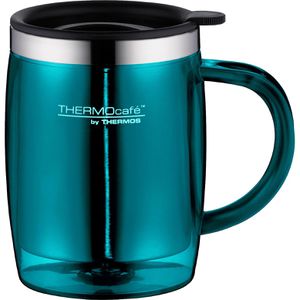 Thermos Thermobecher TC Desktop Cup, mit Henkel, türkis, Edelstahl, 350 ml