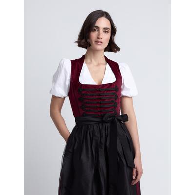 Dirndl JCC "31026019", Damen, Gr. 40, Normalgrößen, rot (bordeaux), Obermaterial: 100% Polyester. Futter: 100% Baumwolle. Schürze: 100% Polyester, Kleider
