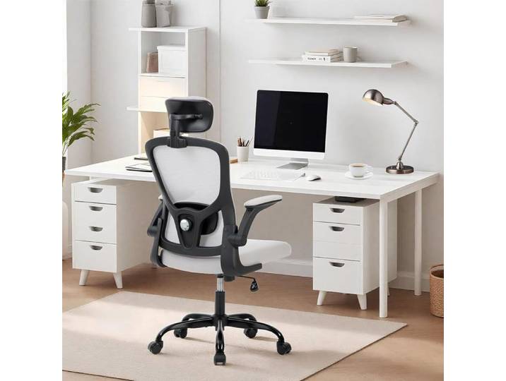 Chaise de bureau ergonomique avec siège réglable-chaise de bureau -charge 200KG-Gris