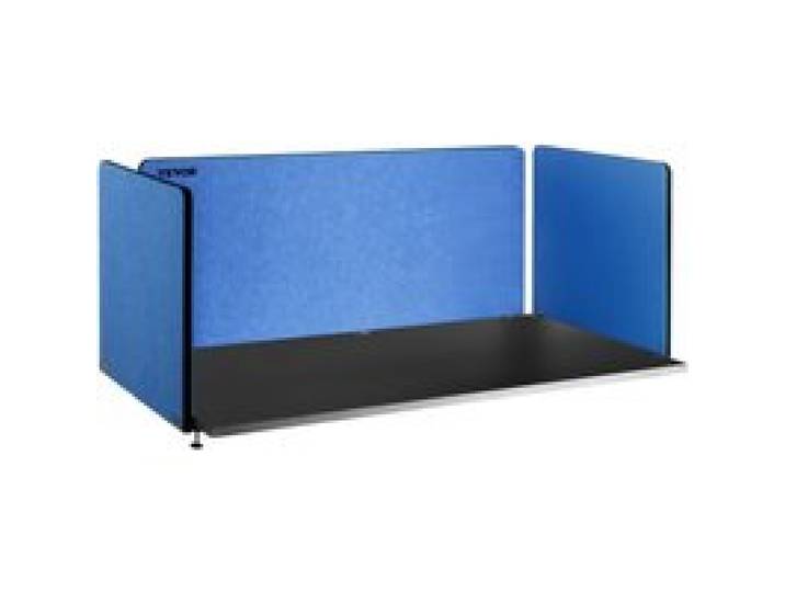 VEVOR Tischtrennwand Polyesterfaser Akustik Schreibtisch Sichtschutz 20mm dick Schreibtisch Trennwand Marineblauer Passend für 10-35mm Tischplatte Schallwand Ideal für Büro Bibliothek Klassenzimmer