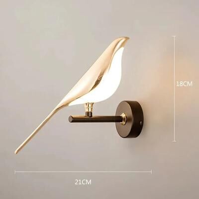 Uplift Picks Modern Magpie Bird LED Wall Sconce Decorative Indoor Light 1 Bird 4000k