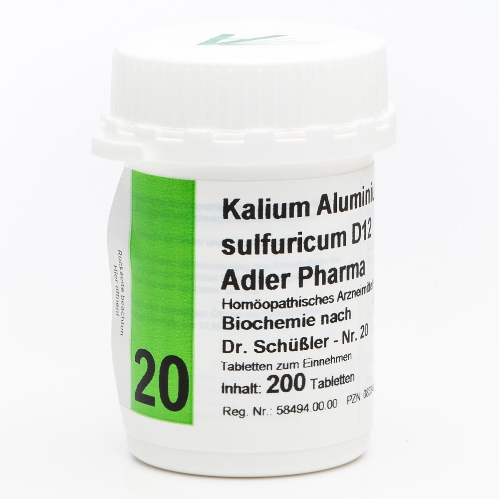 Adler Pharma Produktion und Vertrieb GmbH Biochemie Adler 20 Kalium alum.sulf.D12 Tabletten 00833496