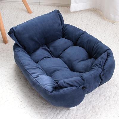 Youfap Market Warm Winter Cat Sleeping Bed Sofa, Multifunction Dog Bed Mat 3 IN 1 Dogs, Puppy Kitten Nest Kennel Soft Pet Cushion blue m