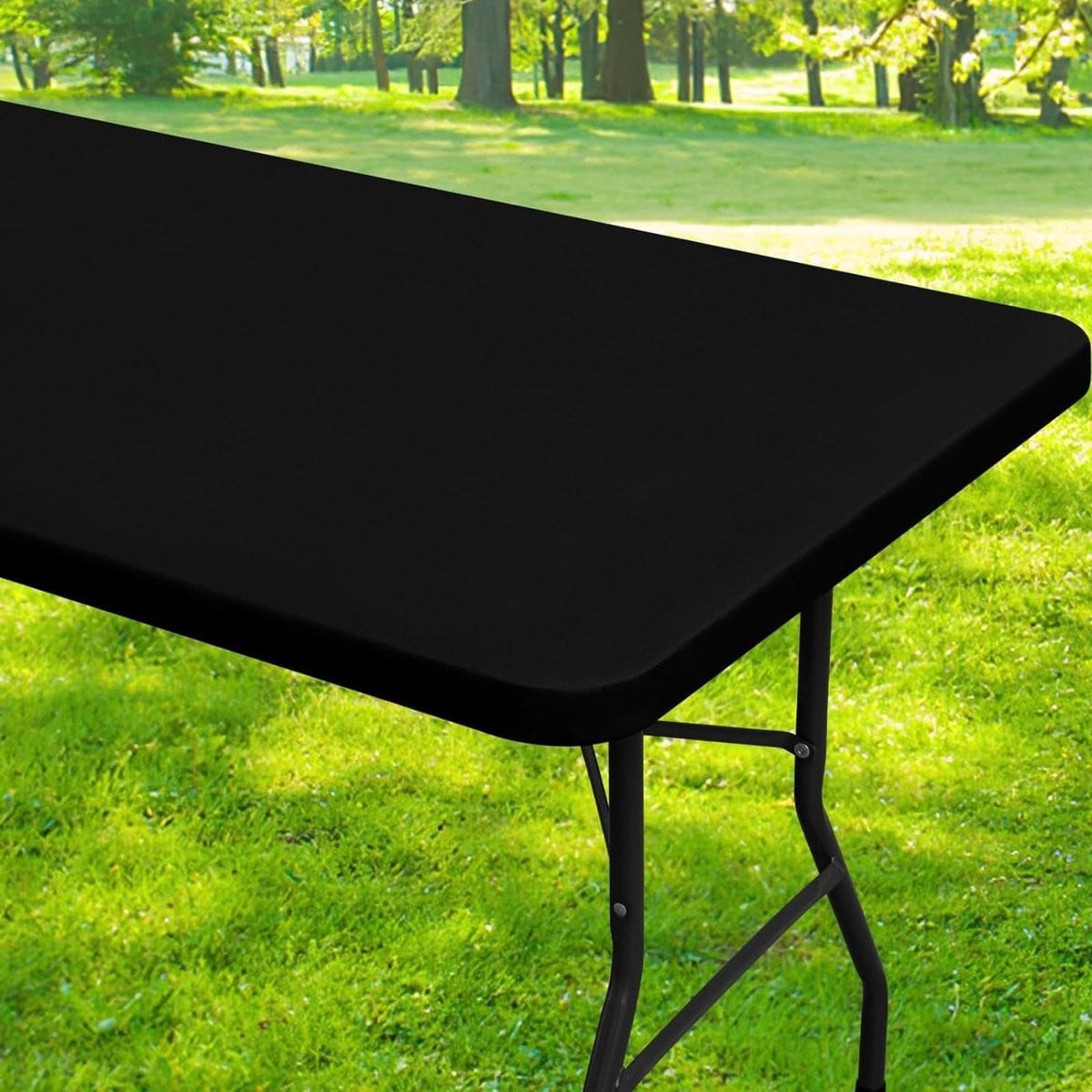 Waterdicht Rechthoekig Tafelkleed met Elastische Randen - PVC Tafelbeschermer voor Eetkamer, Keuken en Picknick