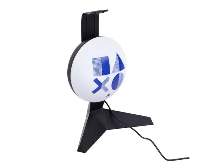 Paladone Support casque lumineux PlayStation - Officiellement licencié\, Porte-écouteurs pour setup de gamer\, Cadeau pour gamers\, Fonctionne à USB