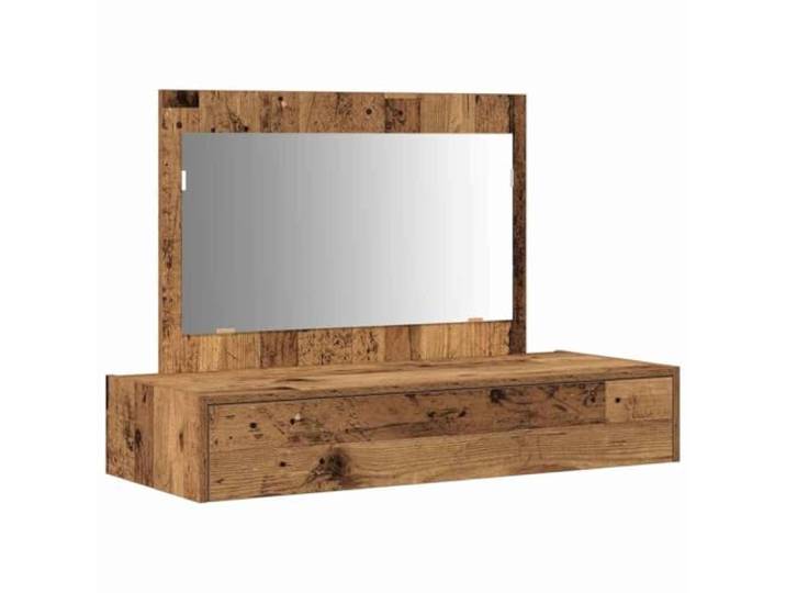 Xhnifbn Schminktisch Braun 100x40x70 cm Spiegel Schublade Holzwerkstoff Stilvoller Frisiertisch für das Schlafzimmer mit integriertem Spiegel, geräumiger Schublade und matter Oberfläche.