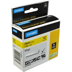 Dymo Label Band IND 1805431 schwarz auf gelb  24mm x 5,5m  Vinyl