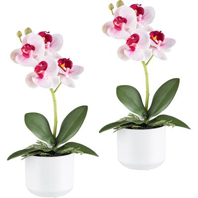 Kunstorchidee CREATIV GREEN "Orchidee Phalaenopsis", pink, H:27cm, Kunststoff, Kunstpflanzen, mit real-touch-Blüten