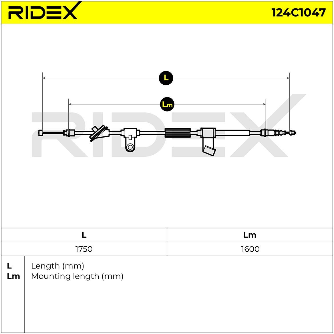 RIDEX 124C1047 Handbrake cable