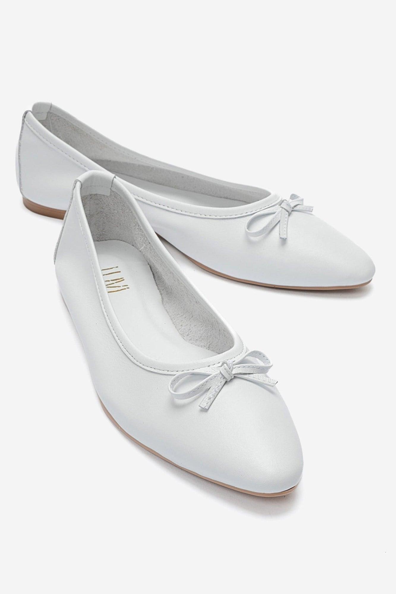 Umiel Leder Schleife Ballerina
