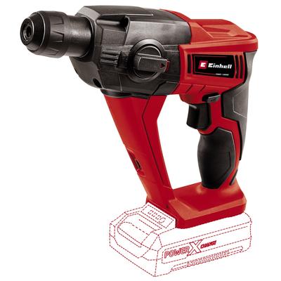 Akku-Bohrhammer EINHELL "TE-HD 18 Li", rot (schwarz, rot), Bohrmaschinen, Power X-Change, ohne Akku und Ladegerät