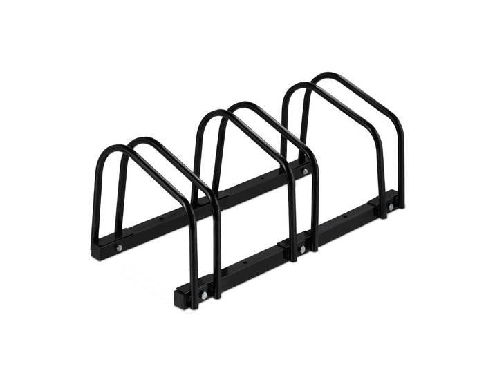 Fahrradständer für 3 Fahrräder schwarz Schwarz