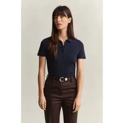 Gant für Damen. 4201535 Polo Marca marineblau (L), Lässig, Baumwolle, Kurzarm