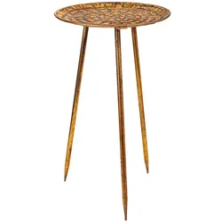 TISCH aus Metall, golden, 35x59cm
