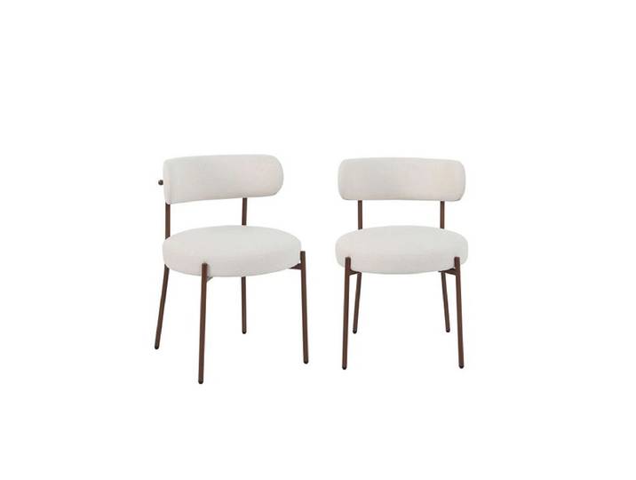 BAÏTA Set mit 2 Stühlen NOA Stoff beige