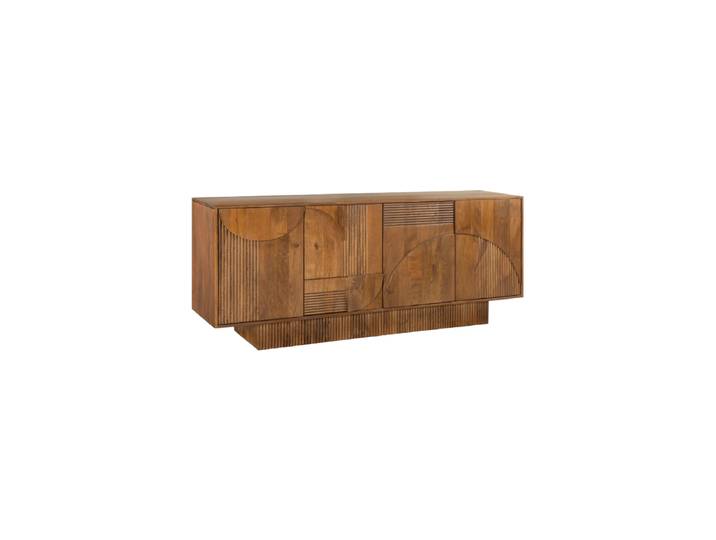 Massives Design Sideboard „Art Deco“ Mangoholz Smoked Brown Invicta Interiors