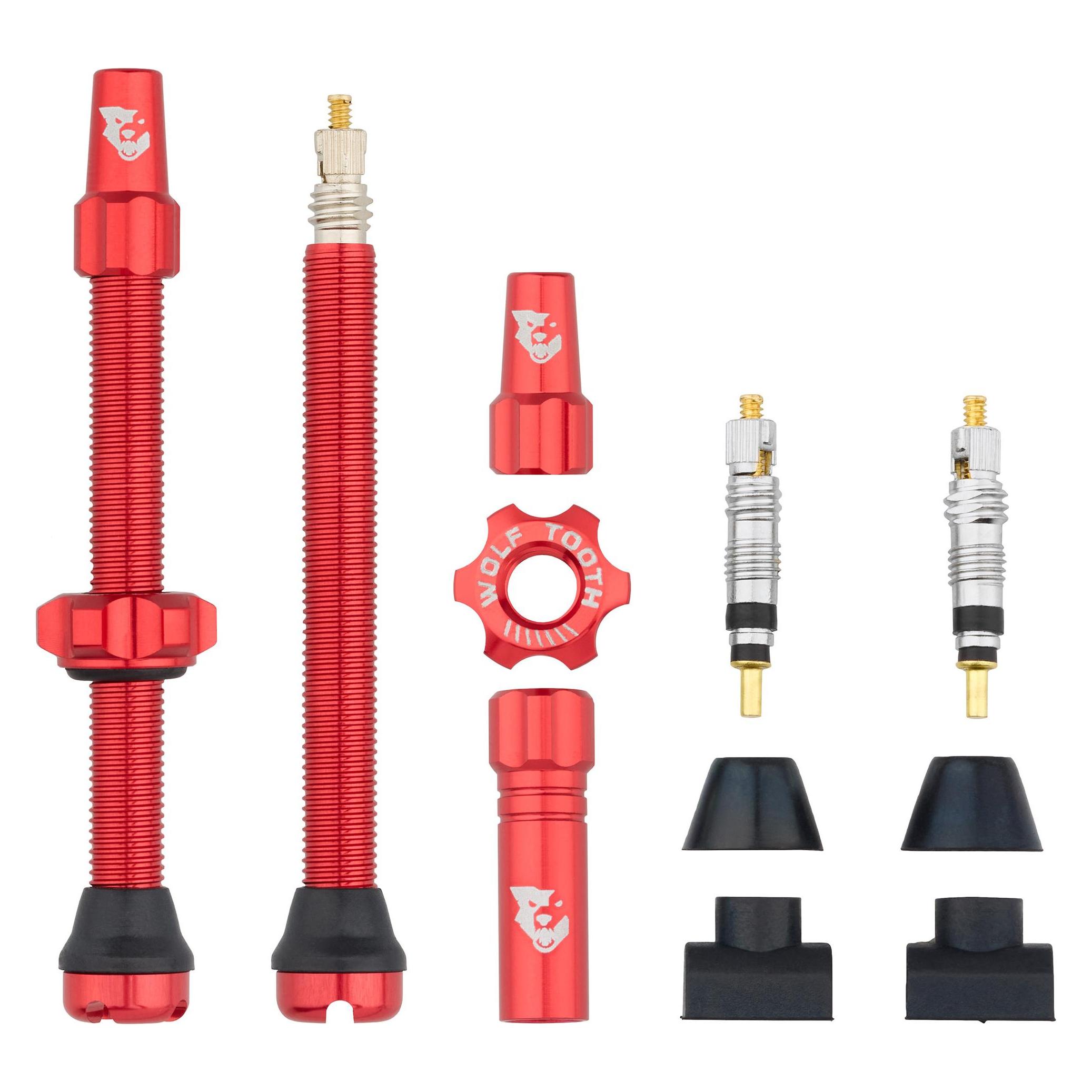 Wolf Tooth Tubeless Valve Stem Ventile, Presta, 60mm, 2 Stk., red (44726215)
