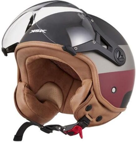 KSK 7BLAKRED003 Open face helmet