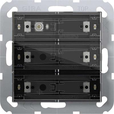 Gira System 55 Tastsensor, KNX, Unterputz, 3f, 6pkt, mit Busankopplung, mit LED-Anzeige, mit Raumthermostat, 501300
