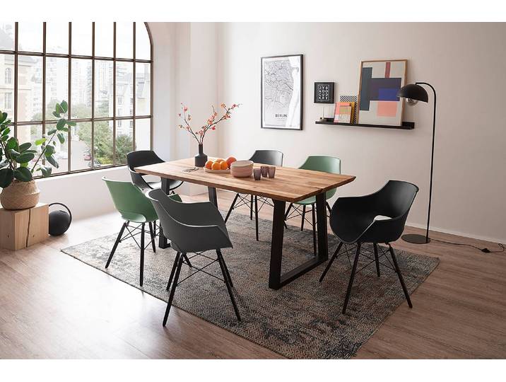 Tischplatte Woodham 180 x 90cm Braun