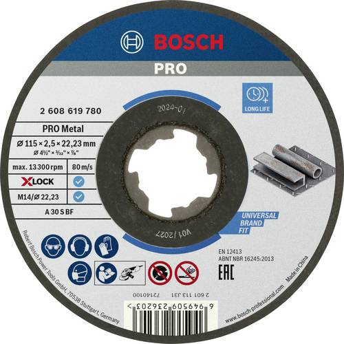 Bosch Accessories Standard for Metal 2608619780 Trennscheibe gerade 115mm Metall