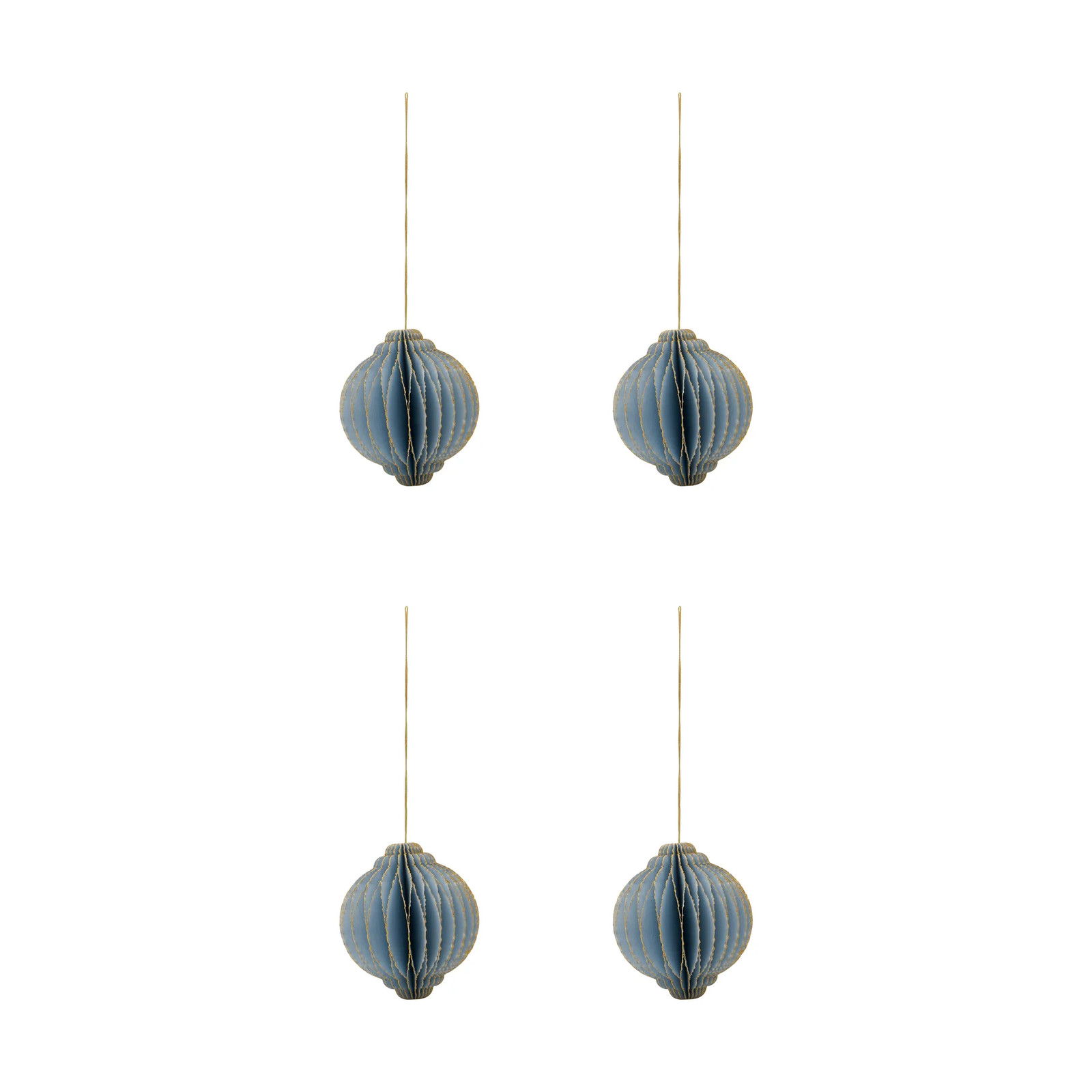 House Doctor Alsta kersthanger 4-pack Lichtblauw, Ø8 cm