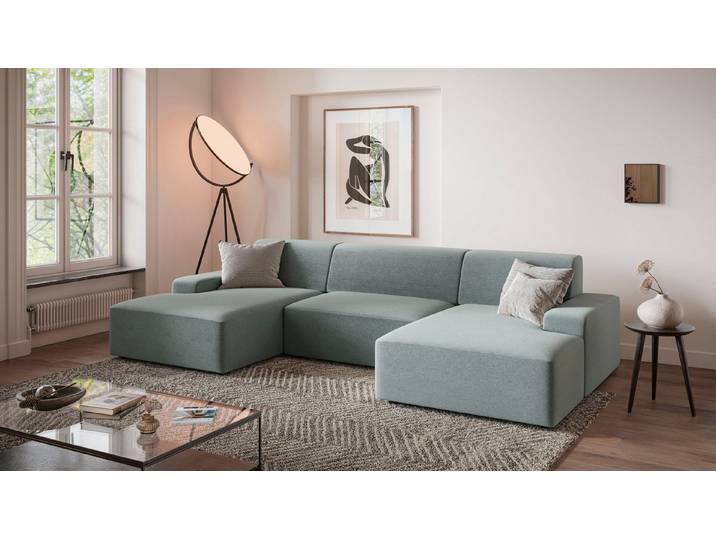 TRENDMANUFAKTUR Wohnlandschaft Wien, U-Form, in trendigem Cordstoff