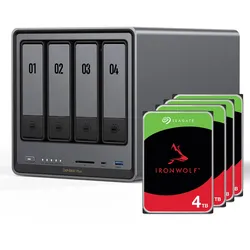 UGREEN DXP4800 Plus 16TB Seagate IronWolf NAS-Bundle NAS inkl. 4x 4TB Seagate IronWolf 3,5 Zoll SATA Festplatte