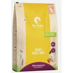 Herrmanns Bio-Huhn mit Reis und Erbsen Hundetrockenfutter 10 Kilogramm