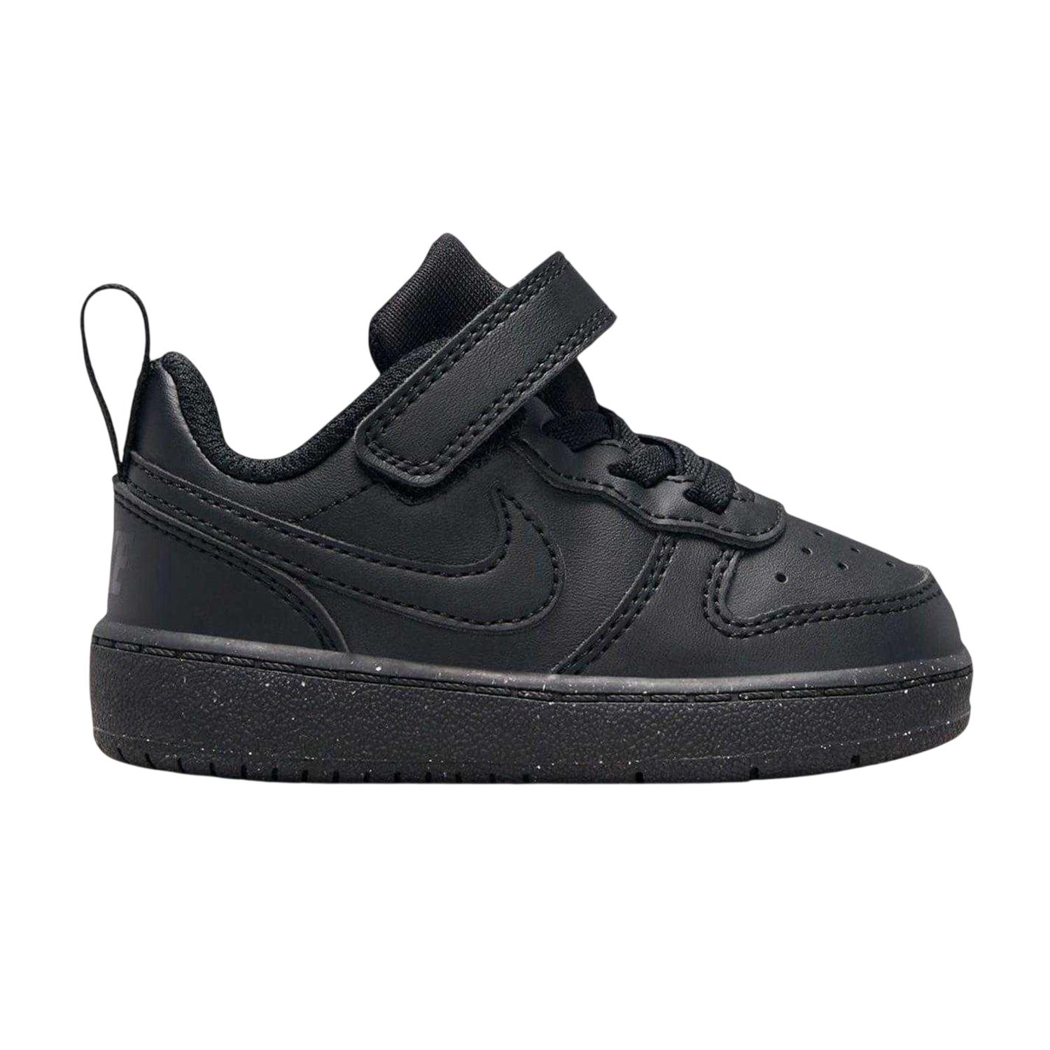 Nike - "Court Borough" Sneaker für Kinder, Leder (Schwarz)