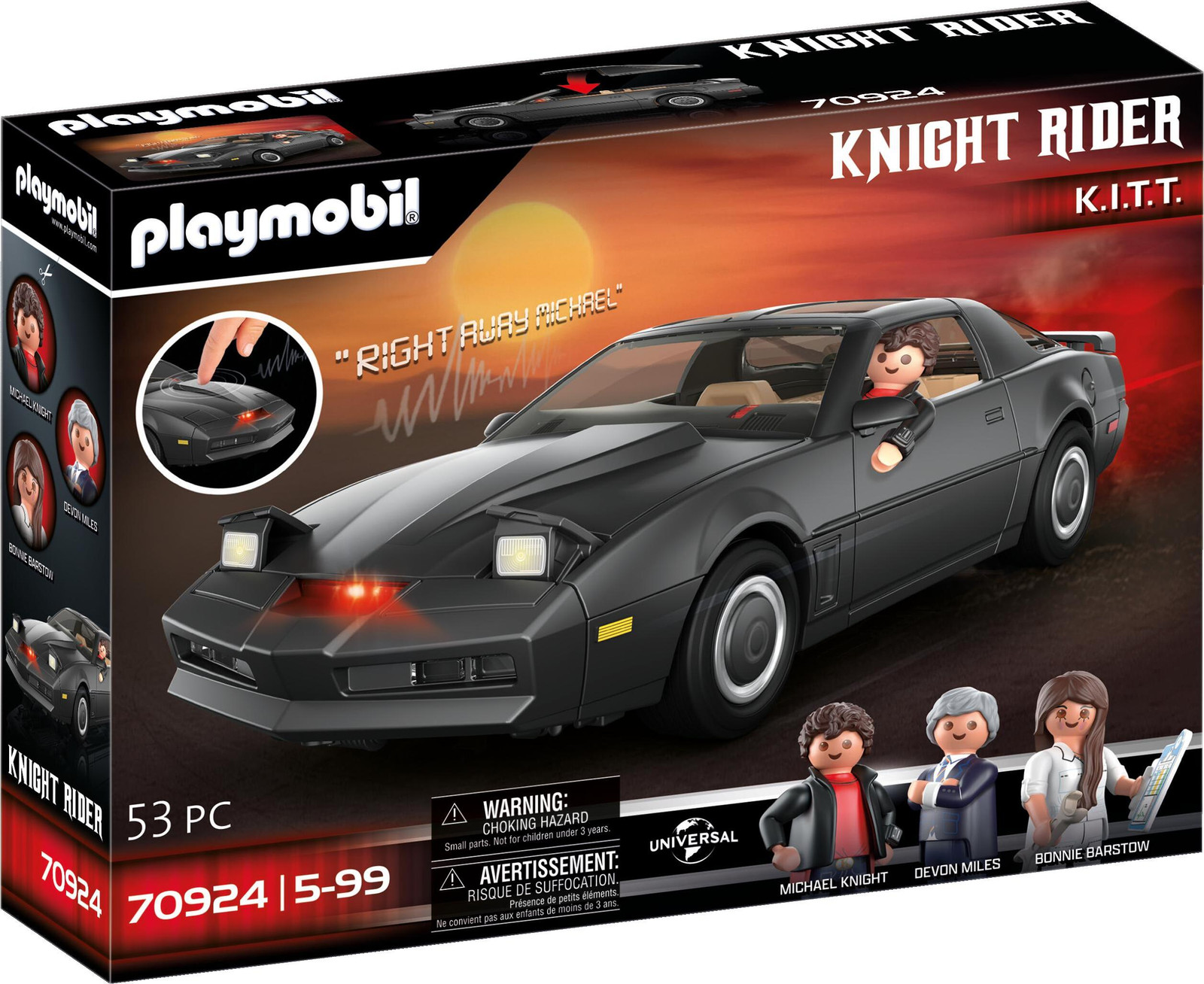 Playmobil 70924 K2000 KITT Knight Rider Collectible Car