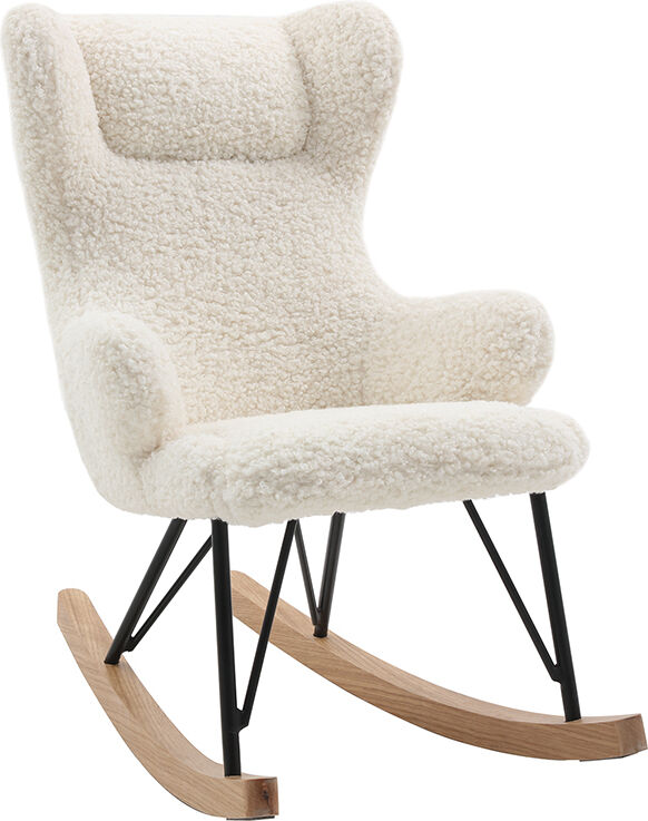 Miliboo Kinder-Schaukelstuhl Lammfell-Optik SHAUN