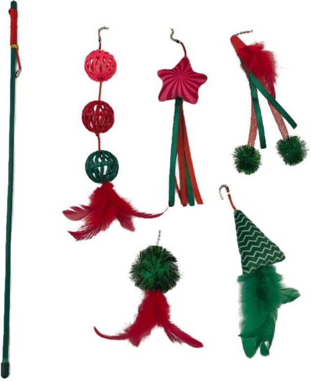 Meow&me; Happy Holidays Kattvippa Med 5 Leksaker
