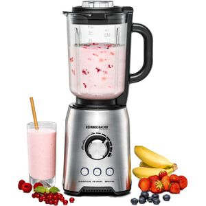 Rommelsbacher Standmixer MX 1250, Glasbehälter, 1200 Watt, silber, 1,75 Liter
