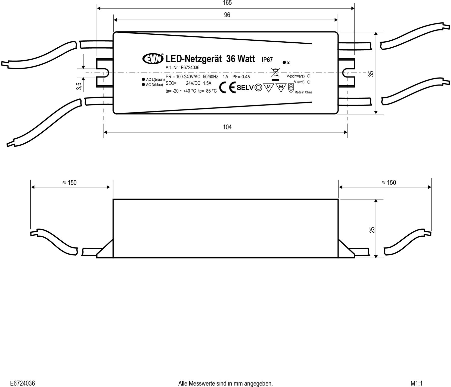 EVN LED-Netzgerät 24V DC E6724036)