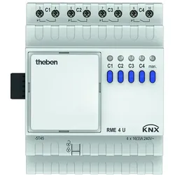 Theben 4930228 KNX Schaltaktor 4-fach, Erweiterungsgerät, C-Last RME 4 U KNX