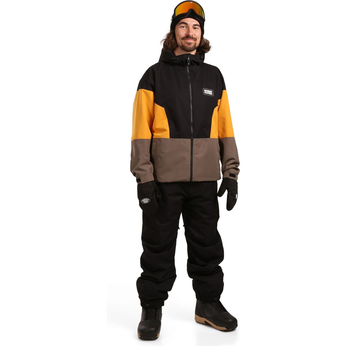 Horsefeathers Trent Jacket black/yellow blaze S OM332D-black-yellow blaze-S