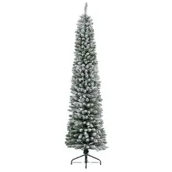 Künstlicher Weihnachtsbaum Pencil Kiefer Ø 60cm H.210cm grün/weiss