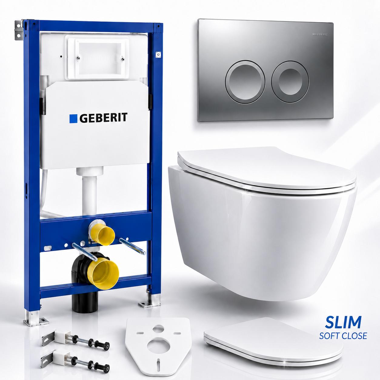 Geberit Vorwandelement WC-Schüssel Betätigungsplatte Delta25 | BADLAND ROLO