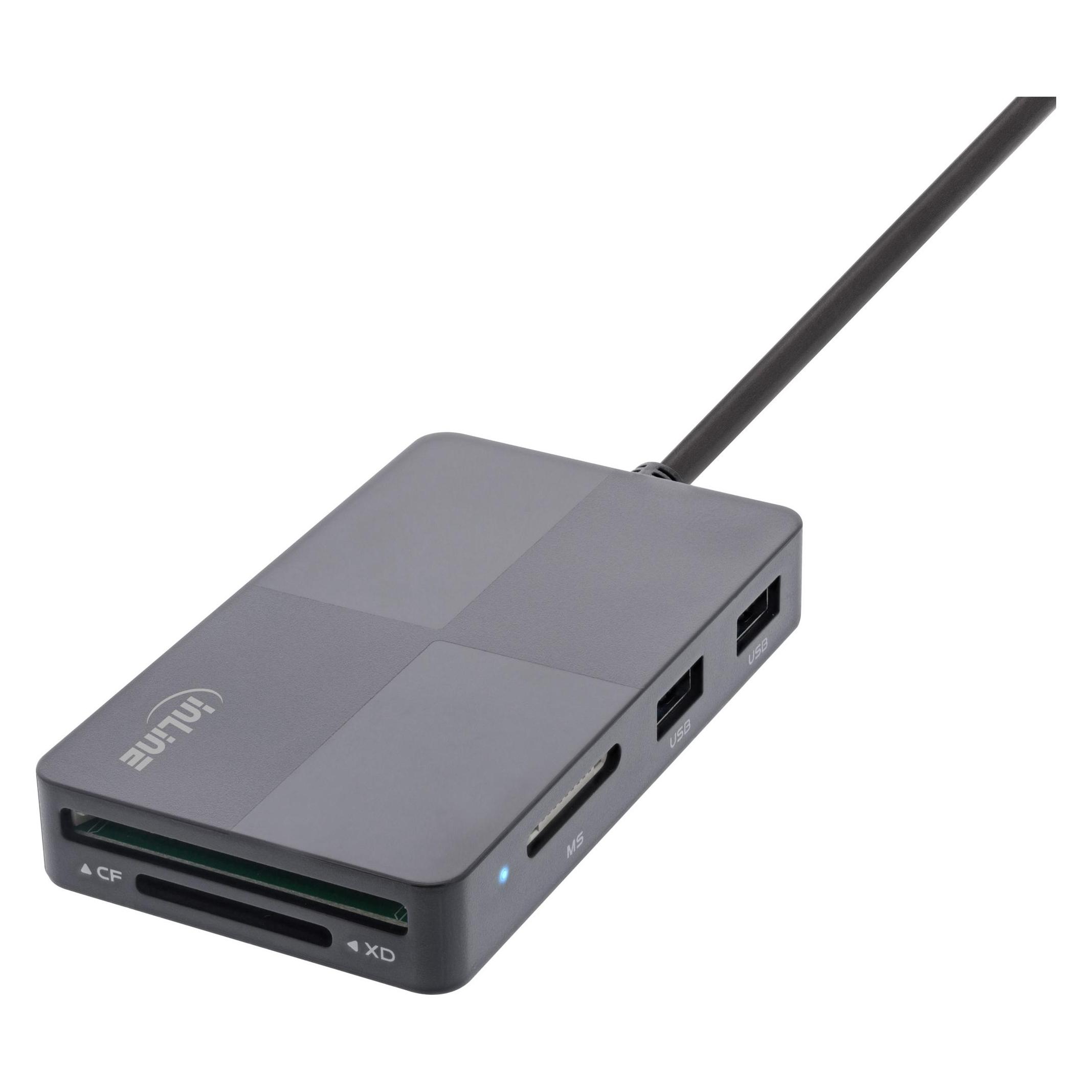 InLine USB 3.2 Multi Cardreader Hub (3 Ports) (66772F)