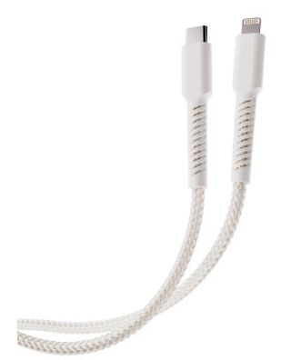 Vivanco Stecker Rundkabel Lightning auf USB C bis 30 W 2,5 m 63643 (Weiß)
