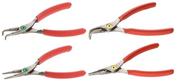 Jeu de 4 pinces pour Circlips® becs droits et coudés à 90° 18 - 60 mm FACOM PCJ4PB