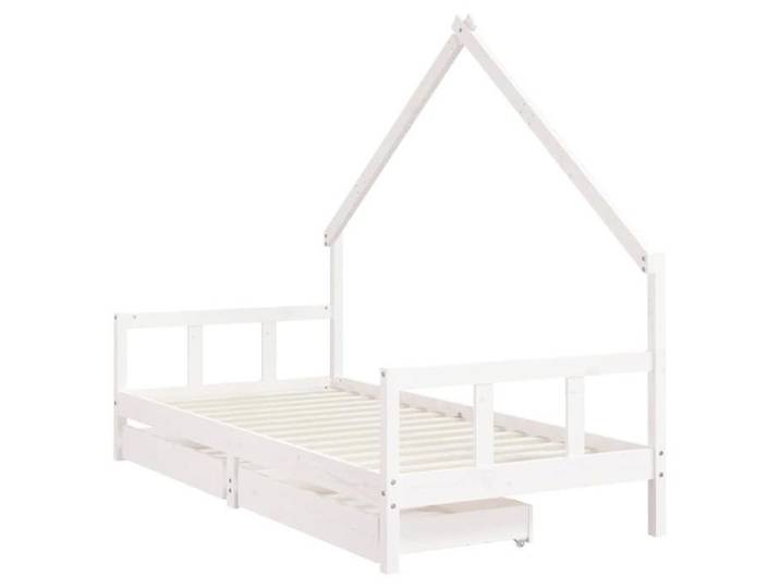 Structure de lit Contemporain - Lit Petit/jeune - - blanc - 90x190 cm - avec rangement - pour chambre jsj74r5572251