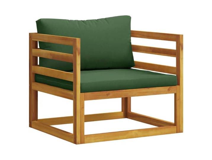 Elégance - Chic Mobilier de jardin - Fauteuil modulable - avec coussins - Bois d'Acacia Massif - Naturel_0111269