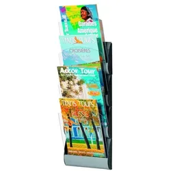 Paperflow Wand-Prospekthalter »Integral« silber, 23.2x73.5x8.5 cm
